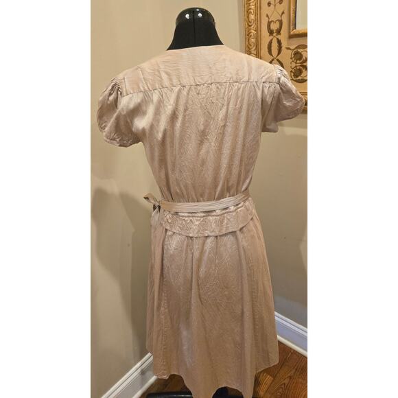 Calypso Christiane Celle Silk Wrap Dress Blush Cap Sleeve Romantic Small - Picture 4 of 9